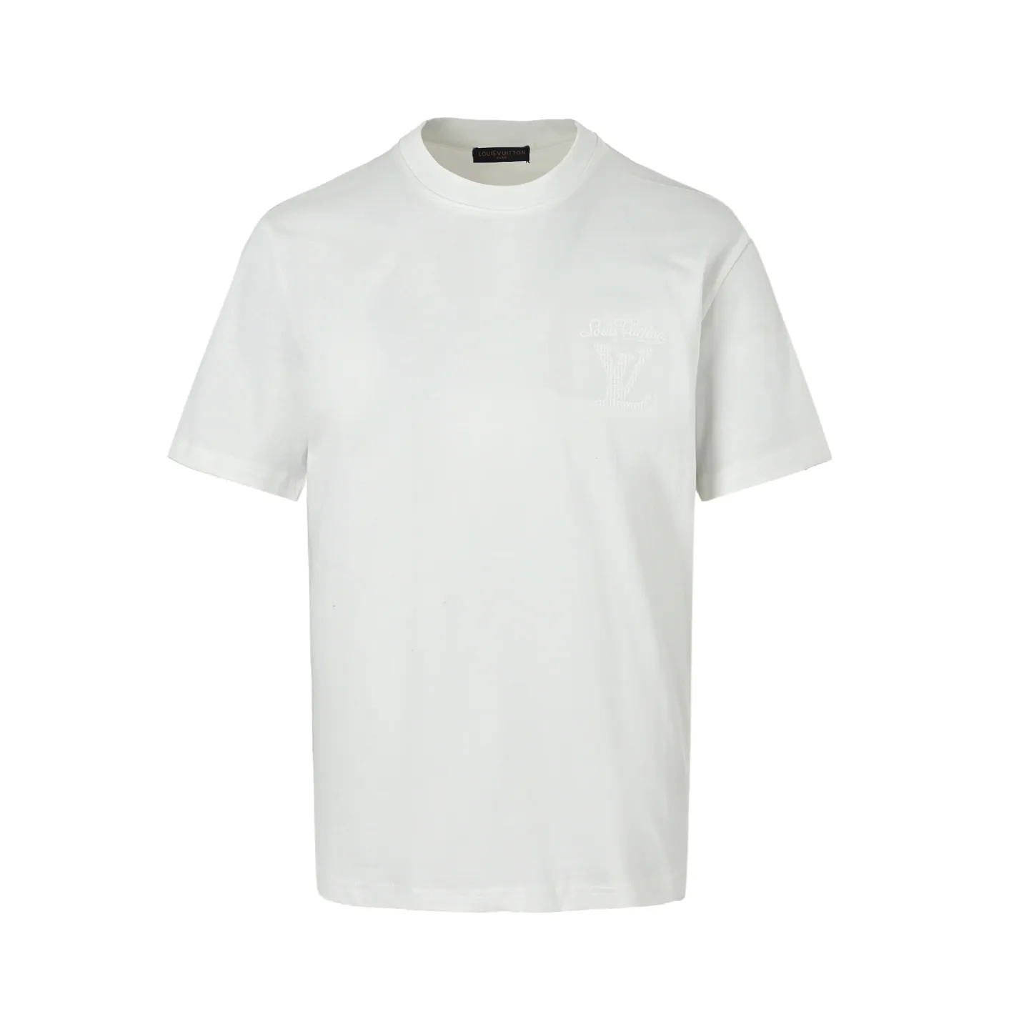 Louis Vuitton/Louis Vuitton hollow tatami embroidered round neck short sleeves on the back